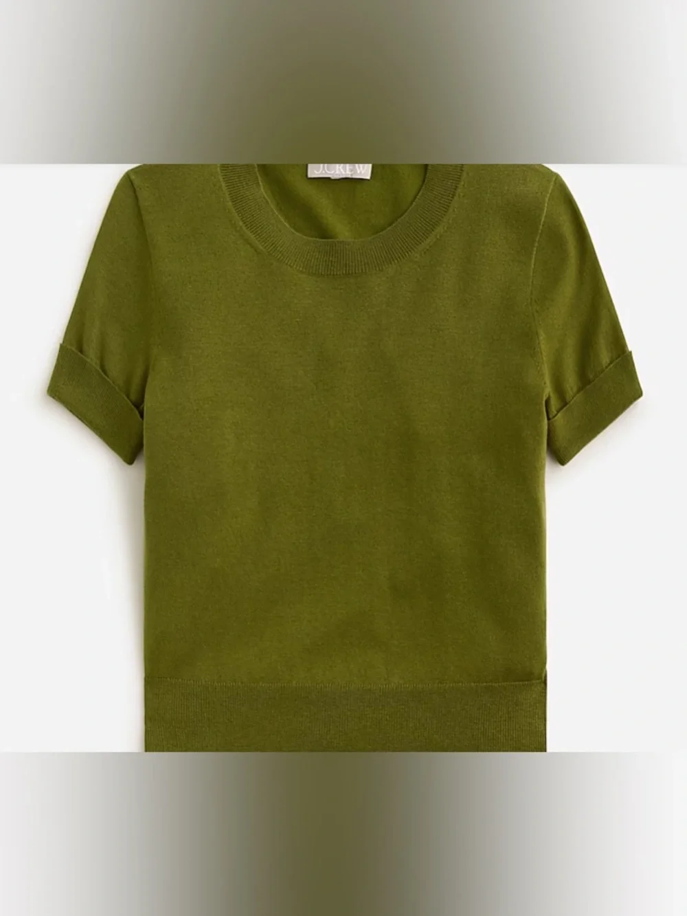 J crew Women’s Sweater Short sleeve Olive